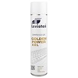 LEVIATAN GOLDEN POWER Druckluft-Reiniger 600ml – Staubentferner für Elektronik PC Tastatur Kamera