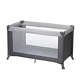 BEBECONFORT Soft Dreams, Reisebett Baby, 0–3 Jahre (0–15 kg), leichtes Reisebettchen, Matratze aus Holzfasern & Schaumstoff (60 x 120 cm), Tragetasche, kompakt zusammenklappbar, Tinted Graphite