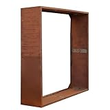 ESTEXO Brennholzlager Holzunterstand Rost Brennholzregal Edelrost Sichtschutzwand Cortenstahl (150x150x38 cm)