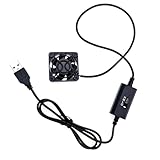 JZK 40mm USB 5V Lüfter mit 3 einstellbaren Geschwindigkeiten, Belüftung in Computergehäuse, 3D-Drucker, Video-Audio-DIY-Gehäuse, TV-Box, Leistungsverstärker, elektronischem Lasttest und Projektor