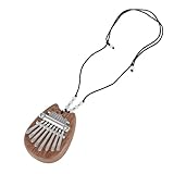 Kalimba-Daumenklavier aus Holz mit Umhängeband, 8 Tasten, tragbar, kleine Musikinstrumente für Kinder, Anfänger, Kalimba-Fingerklavier für Anfänger