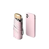 CARGOSHOP Regenschirm Mini Regen Regenschirm Sonnenschatten Regenschirm Frauen Regen Regenschirm Uv Sonne Regenschirm-rosa