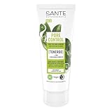 SANTE Naturkosmetik Pore Control 5in1 Peeling & Maske, mit mattierendem Bio-Grüner Tee, BHA & Niacinamid Komplex, vegane Gesichtspflege für Mischhaut, porenverfeinernde Reinigung, 100ml