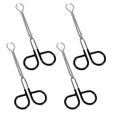 Yardenfun 4 Stück Edelstahl Moxibustion Klemmen Set Hitzebeständige Kleine Metallklemmen mit Rutschfestem Griff für Sichere Moxa Therapie Langlebig Hygienisch für Professionelle Anwendung