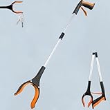 84 cm Wurfgreifer für Erwachsene, helfender Handgreifer für behinderte ältere Menschen, Hilfsmittel für das tägliche Leben, Greifzange zum Biegen, Greifer zum Aufheben von Stab, Greifer für