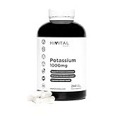Kalium 1000 mg aus Kaliumzitrat. 240 vegane Kapseln für eine über 2 Monate dauernde Behandlung. Unterstützt das Muskel und Nervensystem und verbessert die zelluläre Gesundheit und Ernährung