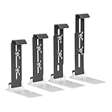 4 x Blumenkasten-Halterungen, verstellbare Blumenkasten-Halter, Edelstahl-Klammern für Balkon, Blumentopf, sichere Befestigung