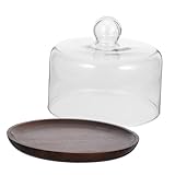 Holibanna 1 Set Kuchenglasabdeckung Kuchenplatte Abgedeckter Brotteller Transparentes Kuchenpräsentationstablett Gebäcktablett Mit Abdeckung Keksanzeige Kuchenabdeckung Kuchenplatte