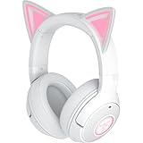 Razer Kraken Kitty V2 BT Wireless RGB Kopfhörer Chroma RGB Kitty 5.2-40mm Bluetooth Treiber Noise Cancelling Mikrofone Leicht 40 Stunden Akku mit Typ-C Aufladung Weiß