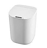 TOTIKI MüLleimer Smart Sensor Mülleimer Berührungslos Für Die Hygienische Abfallentsorgung Mülleimer Mit Deckel Haushalt Badezimmer Rubbish Bin(White)