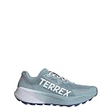 adidas Terrex Agravic 3 Traillaufschuhe für Herren, Magisches Grau, Weiß, Blau, halbglänzend, 48 EU