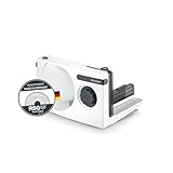 SEVERIN Allesschneider für Brot, Aufschnitt oder Käse, Brotschneidemaschine mit stufenlos einstellbarer Schnittstärke, Aufschnittmaschine mit Fingerschutz, weiß-schwarz, AS 3912