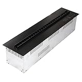 Kamin im Innenbereich Elektrischer Einbaukamin mit Fernbedienung, schlanker, geräuscharmer Elektrokamin Timer, Einstellbarer Flammenfarbe und Helligkeit(1500mm)