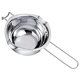 JOYIT Kerzen Schmelztopf 400ml - Schokoladen Schmelztiegel Edelstahl 304, Wasserbad Schmelzschale für Schokolade Zucker Butter