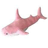 Vikye 45 cm Süßes Hai-Plüschtier, Weiches Tuch, Ozean-Wassertiere, Kissen, Puppen, groß, Blau, Grau, Rosa (PINK)