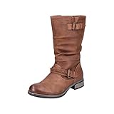 Rieker Damen 98860 Hohe Stiefel, Nut Nut 22, 38 EU