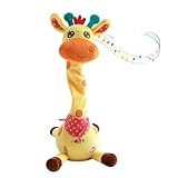 Singing Giraffe Plush - Dancing Musical Plush Toy, Beleuchtung Singing Giraffe Companion Unit | Aufnahme des Tiermoduls mit Sound Gepolstert | Interaktives Geburtstagsstück Early L