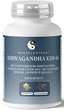 Ashwagandha KSM-66 Wurzelextrakt, 180 Kapseln, mit patentiertem Ashwagandha-Extrakt und schwarzem Pfeffer