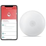 HEIMAN Wi-Fi Wasseralarm,WLAN Wassermelder mit Batterie,Smart Wassersensor,75 dB WiFi-2.4Ghz für Küchen, Keller und Badezimmer (1) (1 Stück)