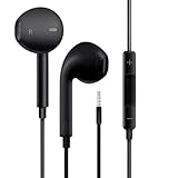 Kabelgebundene In-Ear-Kopfhörer, HiFi-Stereo, kabelgebundene Ohrhörer mit Mikrofon und Lautstärkeregler, kompatibel mit iPhone, Samsung, Computer, Laptop und anderen Geräten mit 3,5-mm-Klinkenstecker