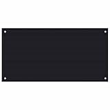 Küchenrückwand aus Hartglas 100x50 cm schwarz - moderne Spritzschutz-Wand für Küchenzeile, pflegeleicht & kratzfest - stilvolle Lösung für Ihre Küche