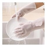 APVMFMKLTG Gummihandschuhe, Latex-Spülhandschuhe, Küchenhandschuhe, strapazierfähig, for Reinigung, Hausarbeit, Geschirrspülutensilien(Deer,M)