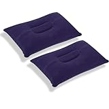 AMSNINK 2er Aufblasbares Kissen - Ultraleichtes Reisekissen für Camping, Strand und Flugreisen, Kompaktes Strandzubehör und Urlaub Must Haves mit Wasserdichtem Material und Schnellem Aufblas-System