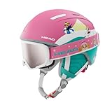 HEAD MAJA PAW SET Ski- und Snowboardhelm inkl. Brille, Paw Patrol Design, Rosa/Türkis