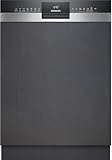 iQ300, Teilintegrierter Geschirrspüler, 60 cm, Gebürsteter Stahl, SN53ES05DE