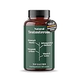 Testosteron Booster Nullure | Vegan | Ashwagandha + Maca + Panax Ginseng + Bockshornklee + Tribulus Terrestris + Zink | Leistung · Libido · Muskelaufbau · Energie | Natürlicher Testo | 120 Kapseln