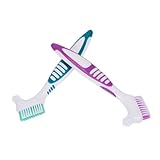 HEATSHAKING 2Stücke Teilige Prothesenbürste Doppelseitige Reinigungsbürste Für Zahnprothesen Langlebige Zahnbürste Für Gründliche