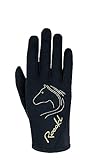 Roeckl Sports Reithandschuh Tryon, Kids Sommer Handschuh, Schwarz/Gold 4