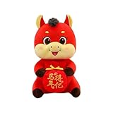 Plüschspielzeug Prediction Horse - Cartoonpuppe 2026 Jahre, Segen der dekorativen Erinnerung, weich, luxuriös, für das chinesische Neujahr, Wohnzimmer, Autoinnenraum,