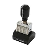 Roller-Datumsstempel, klein, Datumsstempel, kompakt, Vintage-Tint, Tag, Monat, Jahr, Retro, für Planer, Tagebuch, Scrapbooking, Zubehör, schwarzer Griff