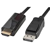 Abacus Range DisplayPort-auf-HDMI-Kabel, 2 m, DP auf HDMI, Full HD, kompatibel mit HP, ThinkPad, AMD, NVIDIA, Lenovo, Desktop und mehr