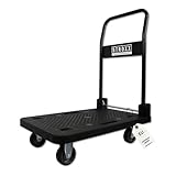 STROXX – Plattformwagen 150Kg - Extreme leicht - 740x470x930mm (LxBxH) Große Fläche - Transportwagen - Lagerwagen - Transporthilfe - Umzughelfer - rutschfest - klappbar