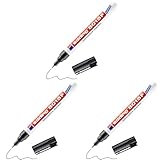 edding 8015 F Labormarker - schwarz - 1 Stift - Rundspitze 0,75 mm - ideal zum extra feinen Beschriften von glatten und transparenten Oberflächen (z.B. Reaktionsgläsern, Laborgeräte, Etiketten)