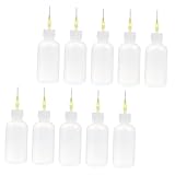 TOKIDNY 10Stücke Nadeltropfflaschen Kunststoff Präzise Dosierflaschen für Kleber Öl und Flüssigkeiten für DIY Projekte und Detailarbeiten