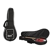 1 x weiche Mandolinenkoffer, stoßfest, dick gepolstert, weiche Tasche, Baumwolle, Mandoline, Gigbag, wasserdicht, tragbar, Musikinstrumenten-Aufbewahrungstasche für Mandoline, Schwarz