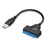 USB 3.0 auf SATA Adapter Kabel – 22 Pin SATA zu USB für 2,5 Zoll SSD/HDD, Festplatten Datenkabel, High-Speed Übertragung, Plug & Play, Datensicherung, Wiederherstellung, Kompatibel mit Laptop & PC