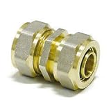 Schraubfitting Fittings Quetsch Verbundrohr Aluverbundrohr 16 oder 20 DVGW SCHRAUB-KUPPLUNG (16 mm)