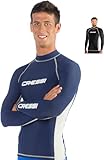 Cressi Herren Rash Guard, Protection Solaire UV (UPF) 50+, Blau (Königsblau/Weiß), Gr. XXL/6