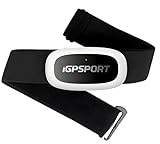 iGPSPORT HR50 Herzfrequenzmesser, Bluetooth & Ant+ mit Brustgurt für Laufen, Radfahren, Fitnessstudio, kompatibel mit Garmin Polar Wahoo - Schwarz