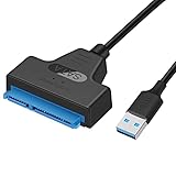 Unnderwiss kabel adapter Sata to usb Kompatibel mit externen und internen Festplatten SSD/HDD 2.5 Zoll Adapter Kompatibel mit Windows, Mac und Linux Betriebssystemen