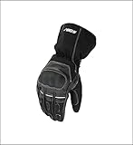 BOSmoto Motorradhandschuhe Winter, wasserdichte Winddichte Warme Lange Stulpe Handschuhe Herren Damen für Motorrad, Moped, Roller, Quad und andere Outdoor-Sportarten (Schwarz, 3XL)