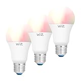 REV LED-Leuchtmittel WiZ, E27, 9W, 2.200-6.500K, WLAN, App-Steuerung, Alexa & Google-Assistant, 3er Set