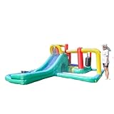 IXMLDAXD Bouncy Castle， Space Trampoline Family Backyard Outdoor Hüpfburg und Rutsche, 485 x 380 x 190 cm