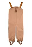 Sterntaler Regenhose ungefüttert Uni - Kinder Regenhose wasserdicht - Jungen Matsch- und Buddelhose mit verschweißten Nähten und elastischen Hosenträgern - Regenbekleidung - lehmbraun, Größe 104