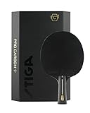 STIGA Pro Carbon + Profi Tischtennisschläger für Offensivspieler, ITTF Genehmigter Schläger mit Touch Carbon Technologie - Tempo und Präzision - Schwarz/Rot