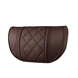 Kdbcet Sitzbezug Auto Leder-Autositz-Rückenlehnenkissen, Kopfstützen-Nackenkissen-Zubehör Für Benz Für Maybach Für S-Klasse(A Coffee)